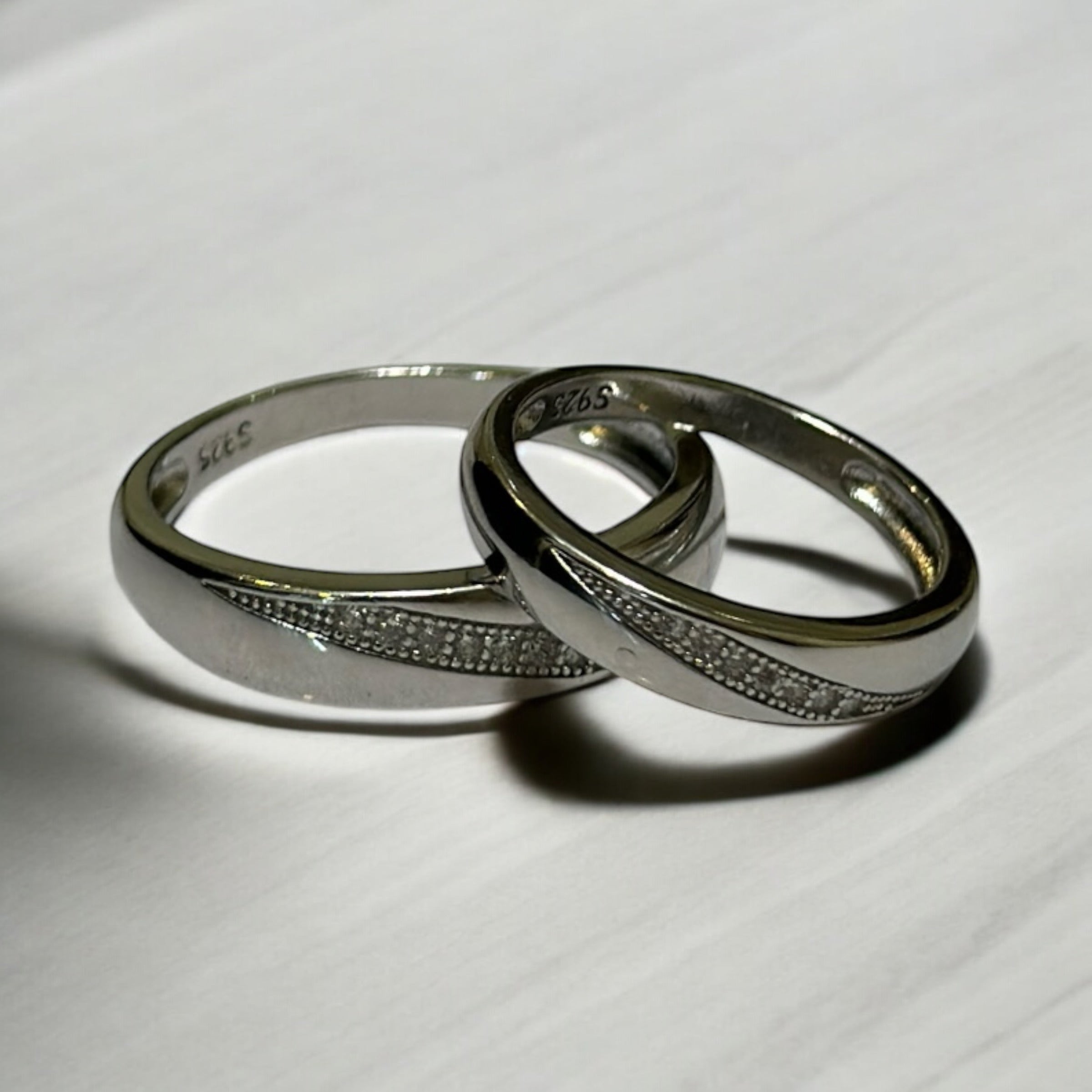 Couple Rings Silver Sterling 925 Hallmarked (108)