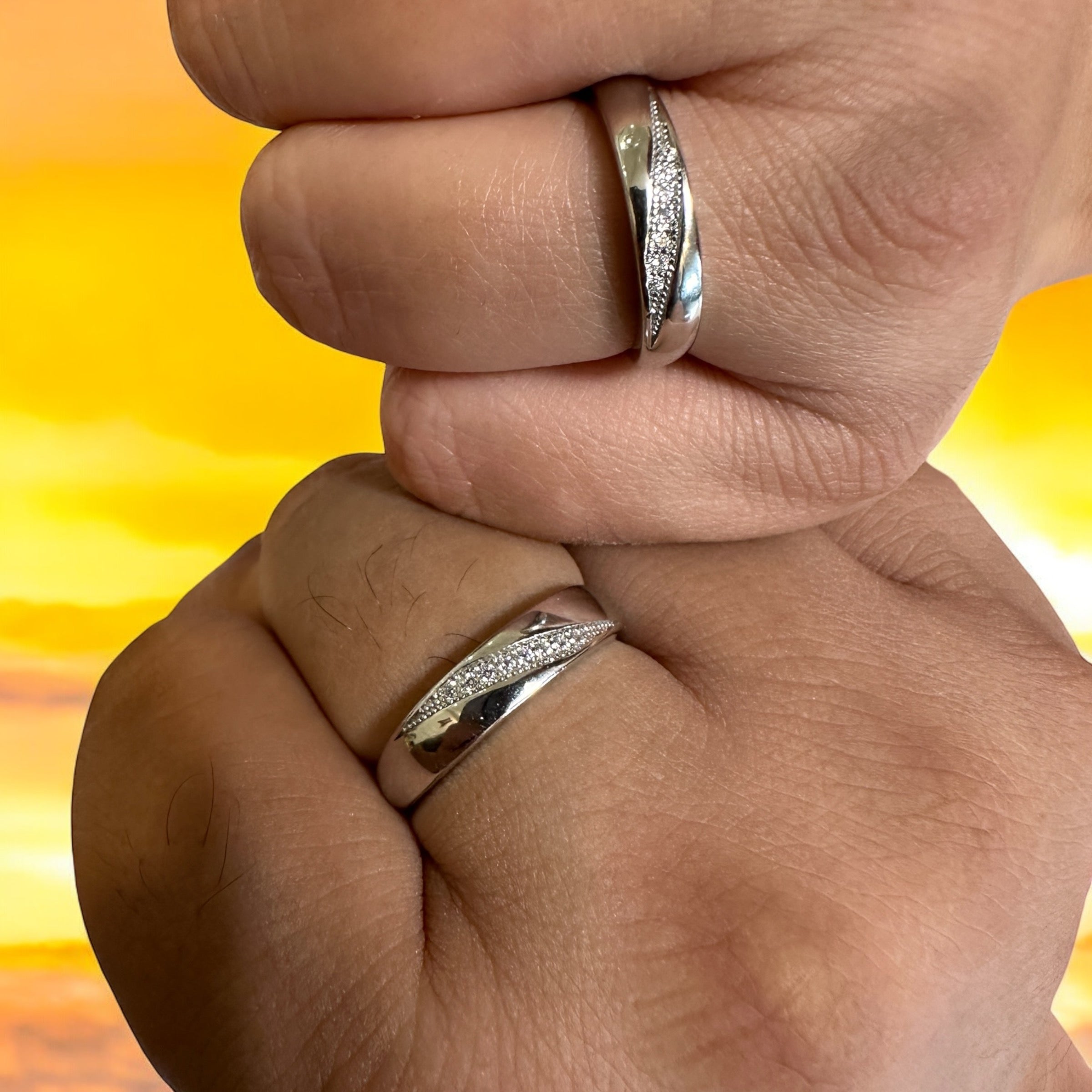 Couple Rings Silver Sterling 925 Hallmarked (108)