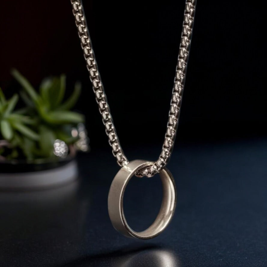 Chain Pendant Ring Chain Silver Sterling 925 Hallmarked