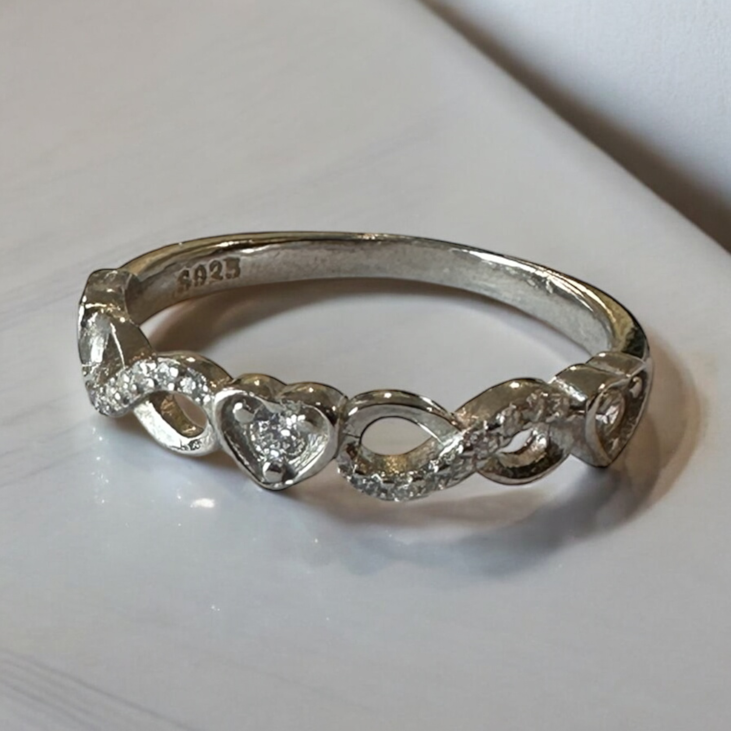 Heart Stone Infinity Silver Sterling 925 (Copy)