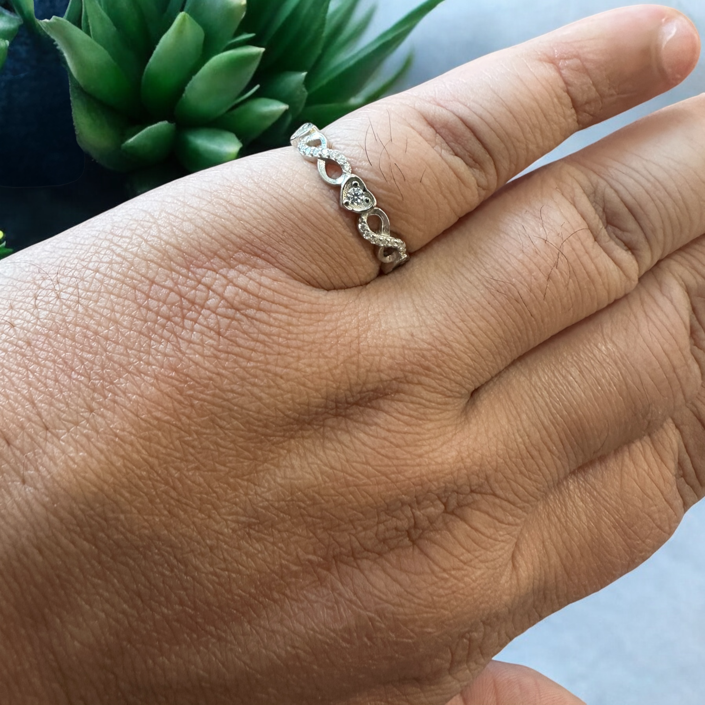 Heart Stone Infinity Silver Sterling 925 (Copy)