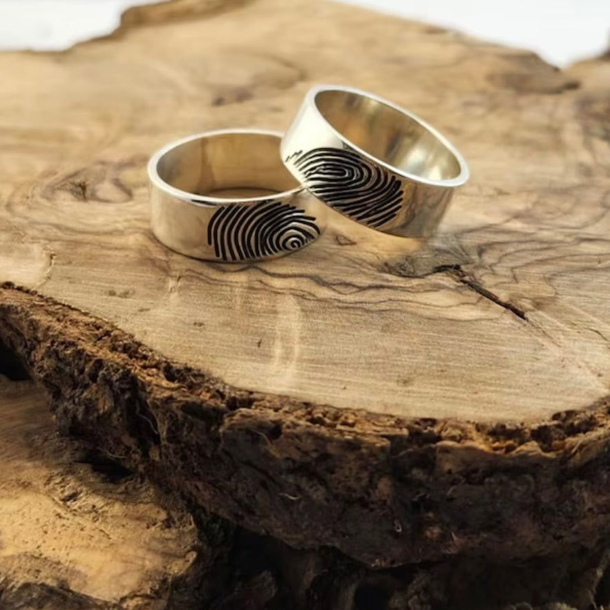 Couple Bands Silver Sterling 925 Hallmarked