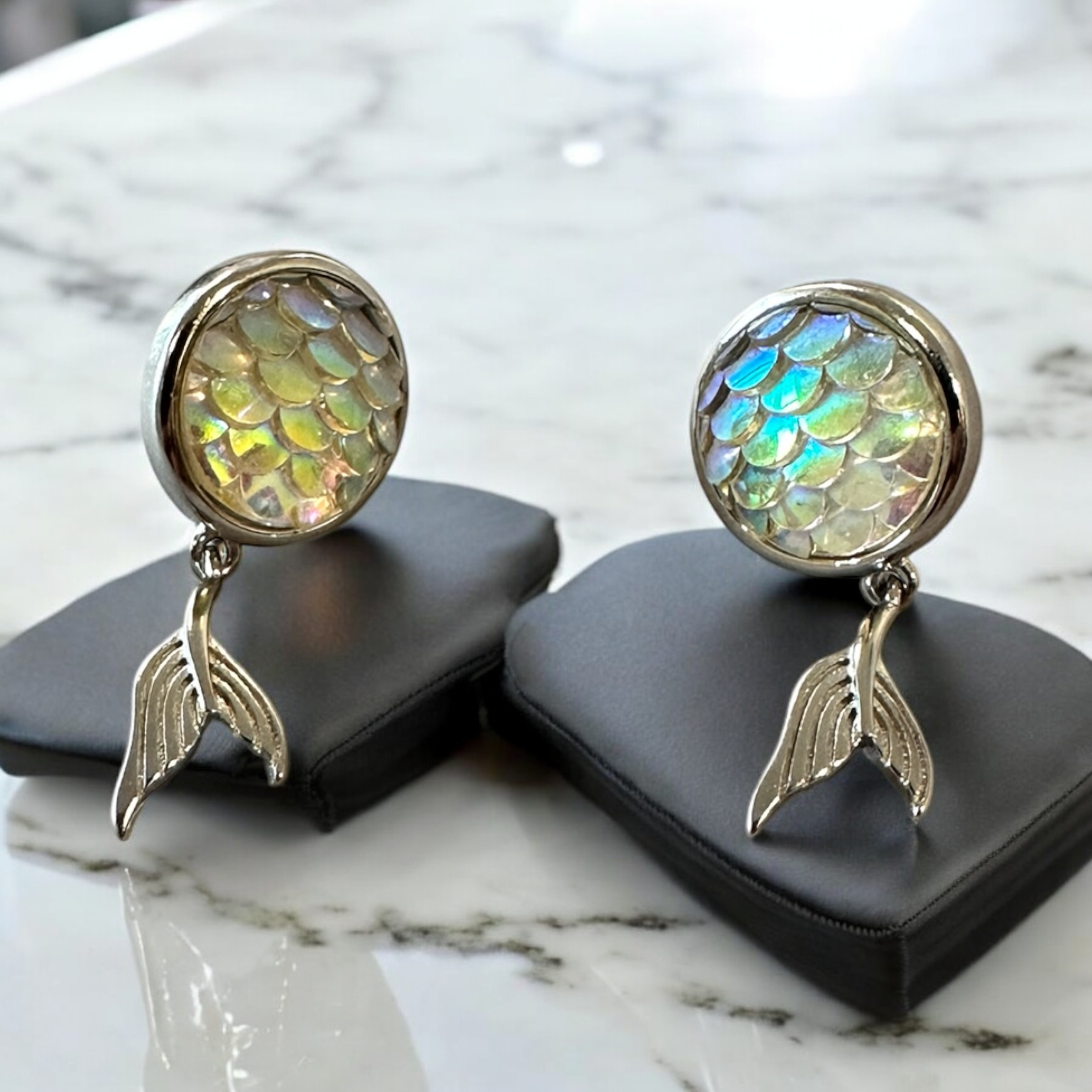 Earring Mermaid Design Silver Sterling 925 Hallmarked