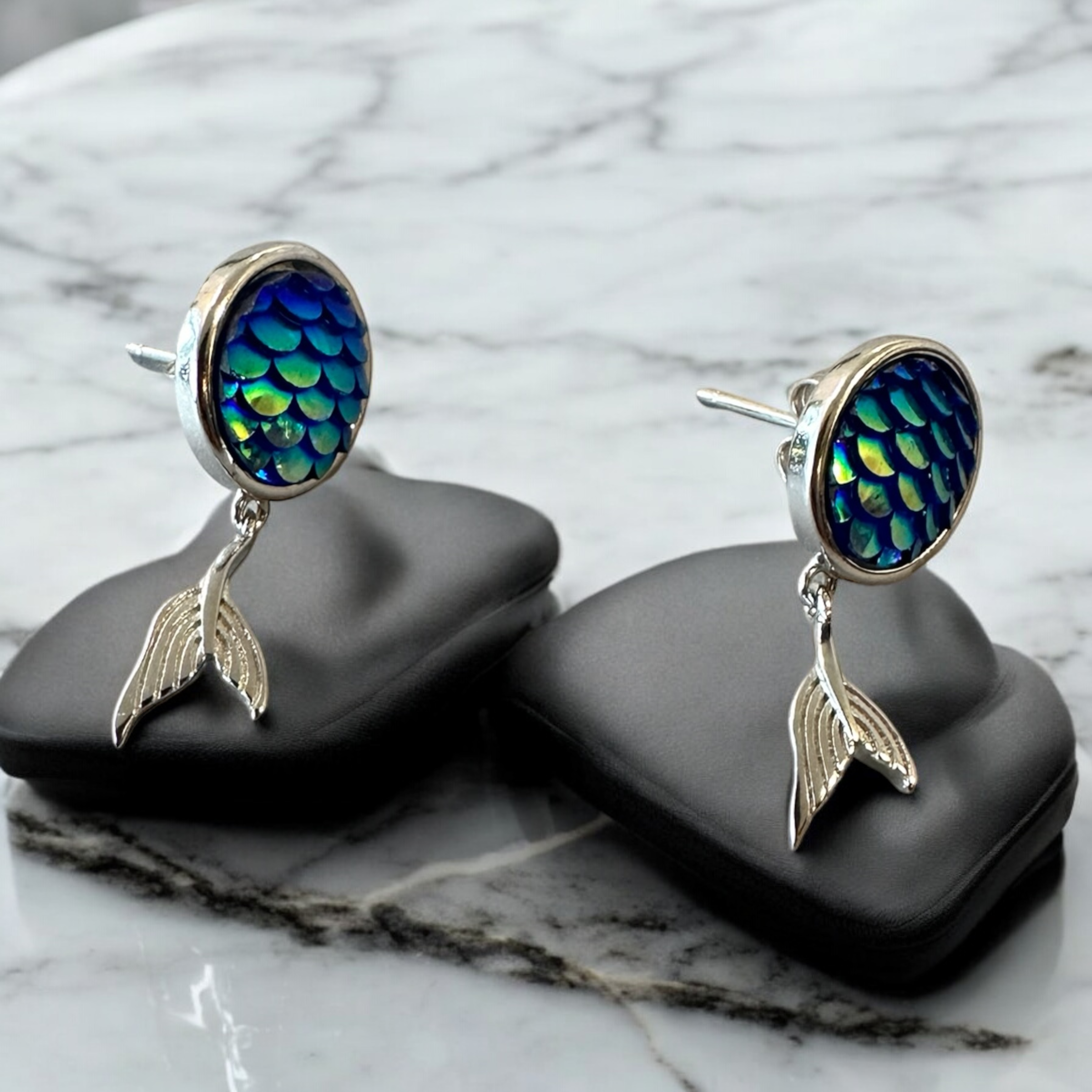 Earring Mermaid Design Silver Sterling 925 Hallmarked