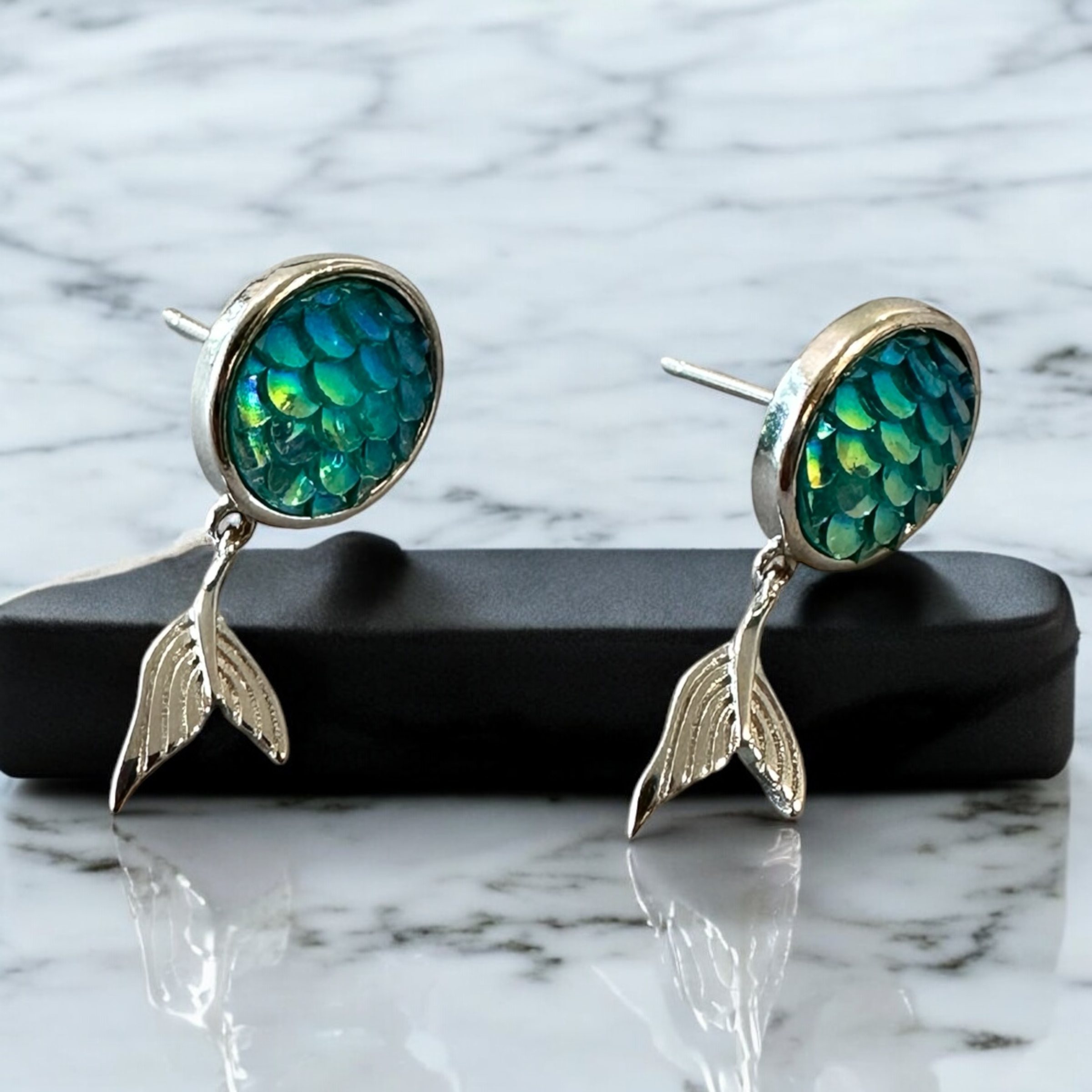 Earring Mermaid Design Silver Sterling 925 Hallmarked