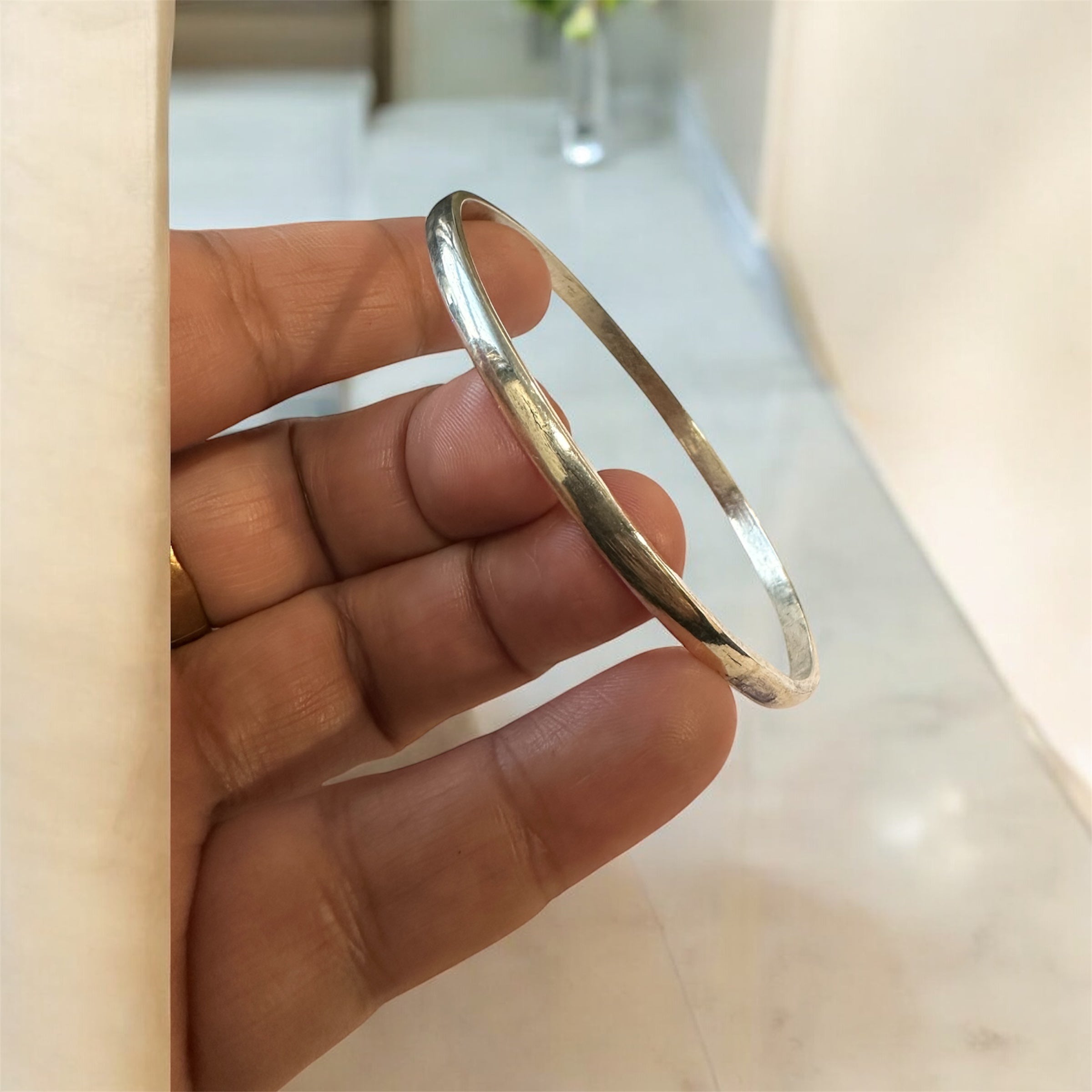 Kada Sleek Openable Unisex Silver Sterling 925 Hallmarked